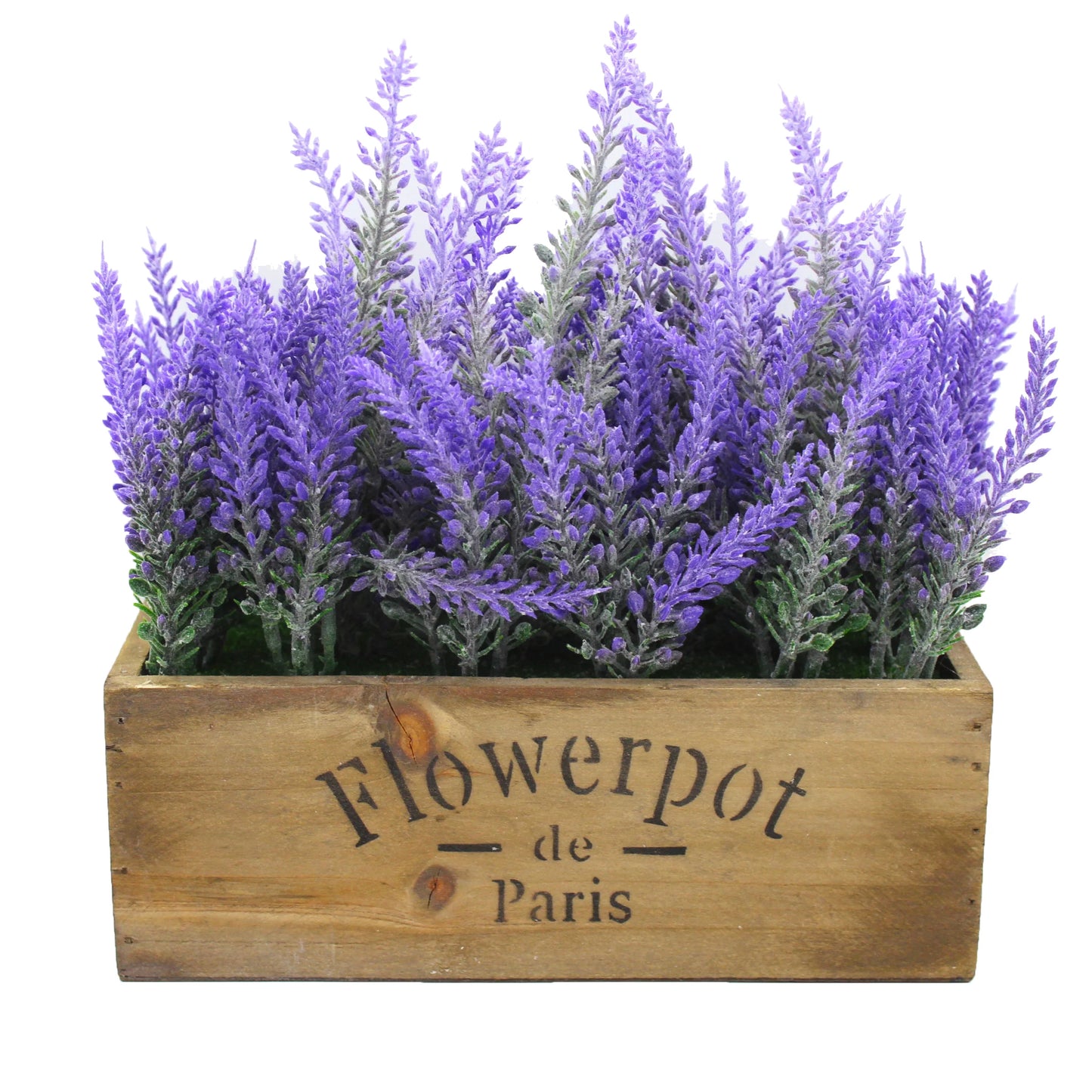 Butterfly Craze Artificial Lavender Plants In Brown Box Home Decor And Beautiful Lifelike Faux Silk Flower Arrangements