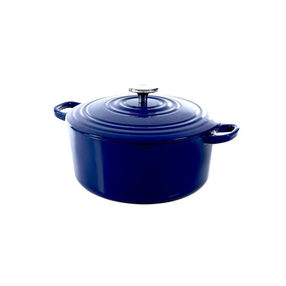 BK Bourgogne Enameled Cast Iron 7QT Nonstick Dutch Oven - Royal Blue -