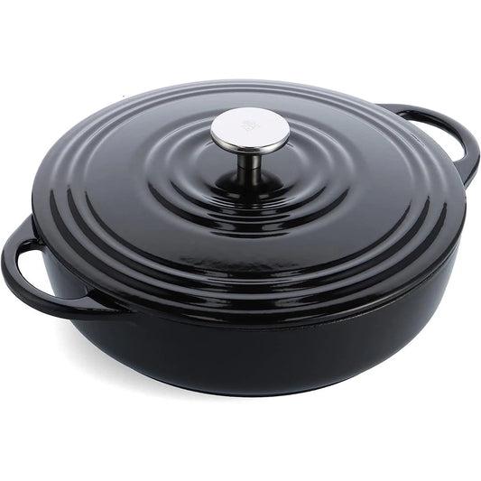 BK Bourgogne Enameled Cast Iron 4.2QT Nonstick Braiser - Black