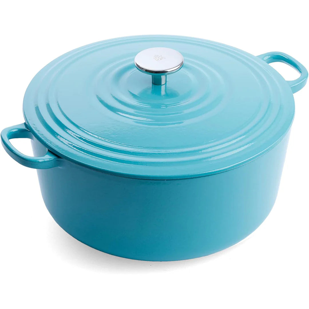 BK Bourgogne Enameled Cast Iron 4.4QT Nonstick Dutch Oven - Aqua Blue - Retail