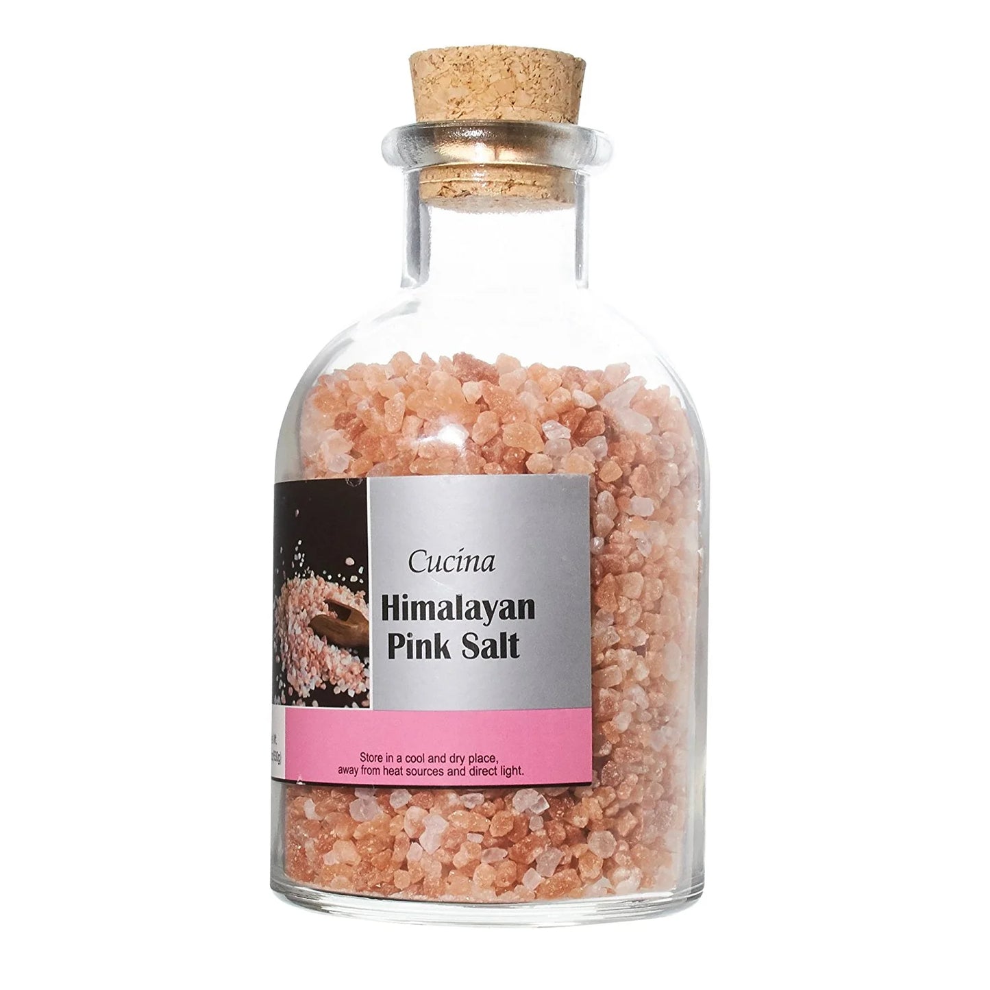 Ucina Himalayan Salt In Glass Jar With Cork Coarse Pink Salt 22.1 Oz