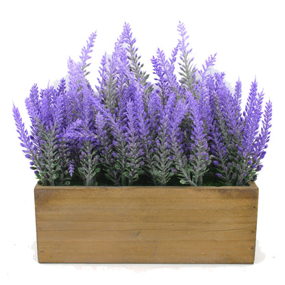 Butterfly Craze Artificial Lavender Plants In Brown Box Home Decor And Beautiful Lifelike Faux Silk Flower Arrangements