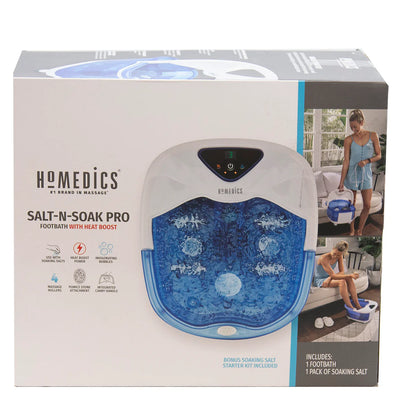 Homedics Salt & Soak Pro Foot Bath With Heat Boast Refurbished Grade A