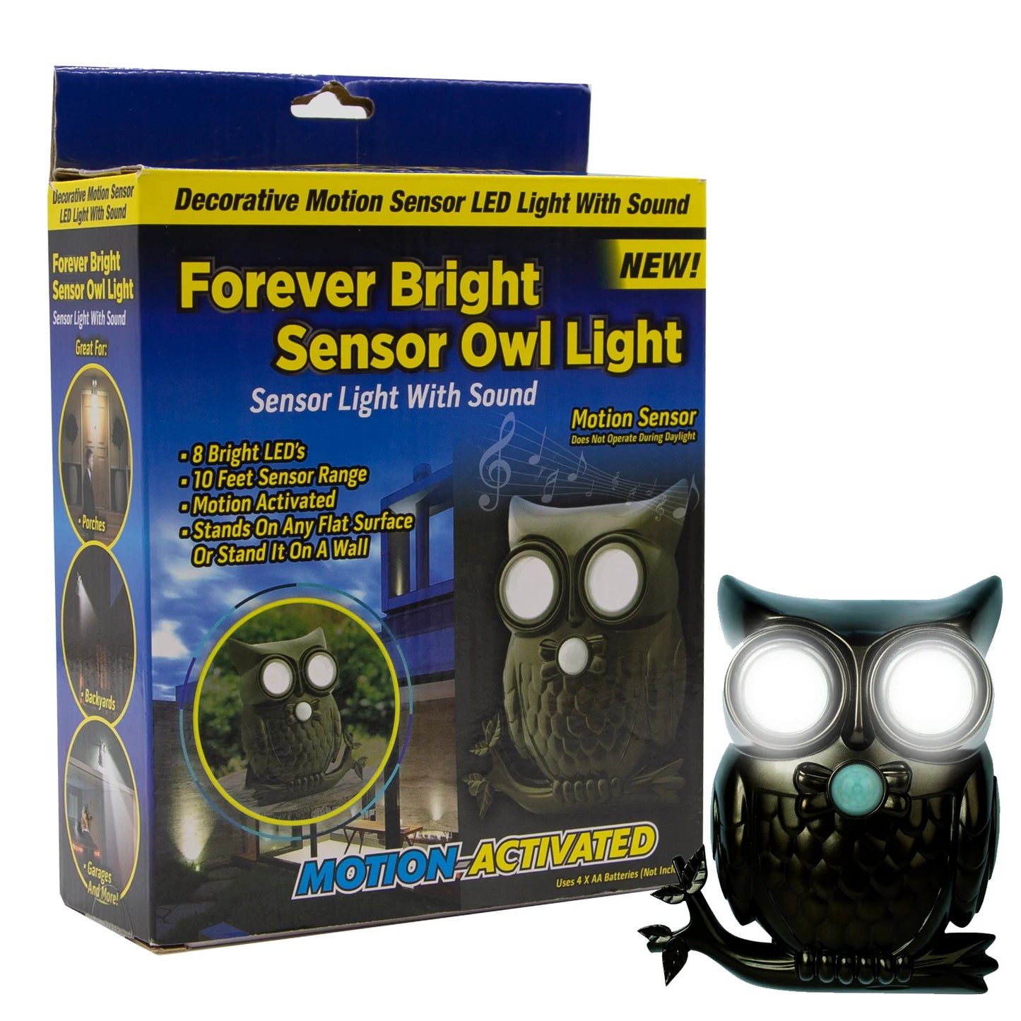 Forever Bright Sensor Owl Light Motion-Activated