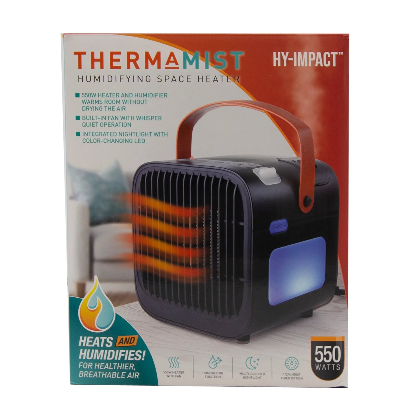 Thermamist Hy-Impact Humidifying Space Heater 550 Watts