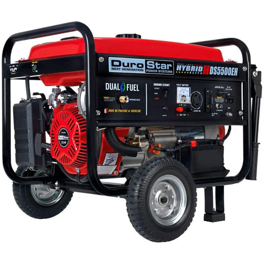 DuroStar DS5500EH 5,500 Watt Dual Fuel Portable Generator 50 State Grade A Refurbished