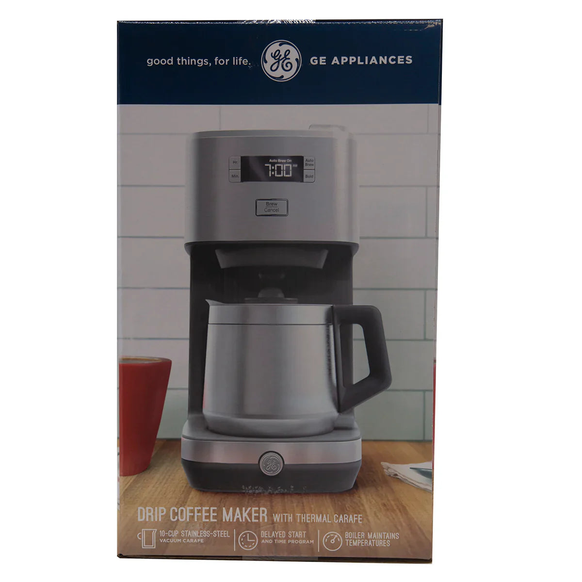 GE Classic Stainless Steel Drip Coffee Maker With 12 Cup Thermal Carafe