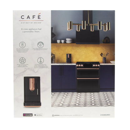 GE CAFÉ™ Affetto Automatic Espresso Machine + Frother Matte Black With Copper Accents