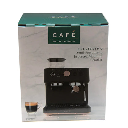 Café™ BELLISSIMO Semi Automatic Espresso Machine + Frother Matte Blac