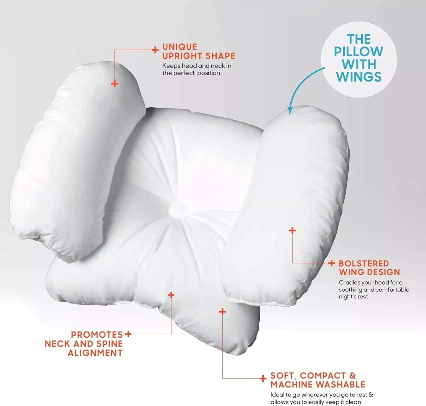 Angel Cradle Back Sleeper Pillow Basic Has a Scan/Bar Code